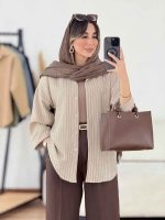 مانتو پایین هلال آنیدا کد 7837 - تصویر 8