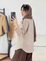 مانتو پایین هلال آنیدا کد 7837 - تصویر 4