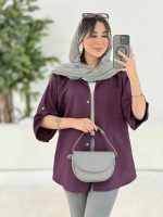 شومیز تک جیب نیلا کد 7812 - تصویر 7