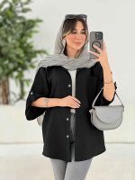 شومیز تک جیب نیلا کد 7812 - تصویر 5