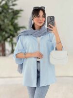 شومیز تک جیب نیلا کد 7812 - تصویر 8