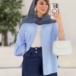 مانتو تک جیب آستین پاگن آندیا کد 7858