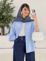 مانتو تک جیب آستین پاگن آندیا کد 7858