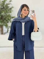 مانتو تک جیب آستین پاگن آندیا کد 7858 - تصویر 21