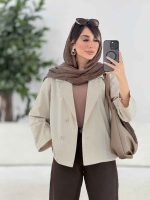 مانتو کتی دو دکمه ثمینا کد 7865 - تصویر 8