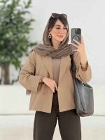 مانتو کتی دو دکمه ثمینا کد 7865 - تصویر 25