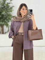 مانتو تک جیب آستین پاگن آندیا کد 7858 - تصویر 11