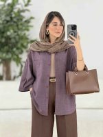 مانتو تک جیب آستین پاگن آندیا کد 7858 - تصویر 25