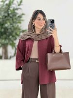 مانتو تک جیب آستین پاگن آندیا کد 7858 - تصویر 14