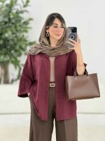 مانتو تک جیب آستین پاگن آندیا کد 7858 - تصویر 24