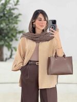 مانتو تک جیب آستین پاگن آندیا کد 7858 - تصویر 15