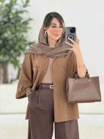 مانتو تک جیب آستین پاگن آندیا کد 7858 - تصویر 4