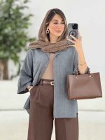 مانتو تک جیب آستین پاگن آندیا کد 7858 - تصویر 27