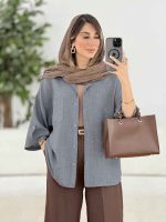 مانتو تک جیب آستین پاگن آندیا کد 7858 - تصویر 12