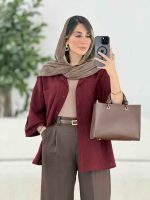 مانتو تک جیب آستین پاگن آندیا کد 7858 - تصویر 16