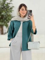 مانتو تک جیب آستین پاگن آندیا کد 7858 - تصویر 19