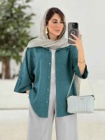 مانتو تک جیب آستین پاگن آندیا کد 7858 - تصویر 8