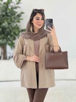 مانتو سر جیب دکمه درنا کد 7870 - تصویر 10