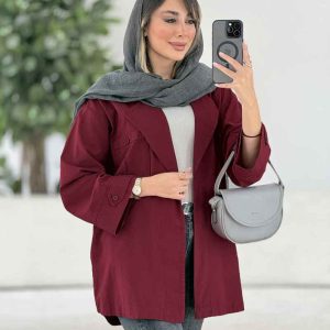 مانتو سر جیب دکمه درنا کد 7870