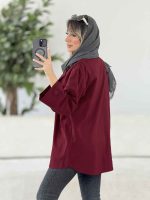 مانتو سر جیب دکمه درنا کد 7870 - تصویر 4