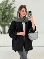 مانتو سر جیب دکمه درنا کد 7870 - تصویر 11