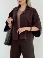 مانتو پانچ دو جیب فروزان کد 7852 - تصویر 15