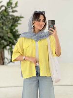 مانتو برش دار جلو پیله کد 7873 - تصویر 3
