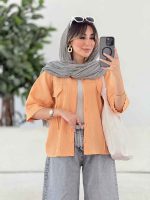 مانتو برش دار جلو پیله کد 7873 - تصویر 16