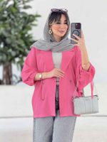 مانتو پانچ سر آستین بند کد 7872 - تصویر 2