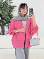 مانتو پانچ سر آستین بند کد 7872 - تصویر 18