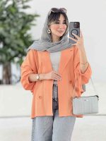 مانتو پانچ سر آستین بند کد 7872 - تصویر 17