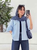 مانتو برش دار جلو پیله کد 7873 - تصویر 13