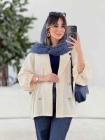 مانتو پانچ سر آستین بند کد 7872