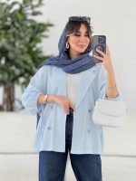 مانتو پانچ سر آستین بند کد 7872 - تصویر 26