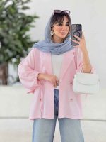 مانتو پانچ سر آستین بند کد 7872 - تصویر 5