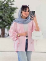 مانتو پانچ سر آستین بند کد 7872 - تصویر 27