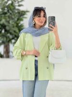 مانتو پانچ سر آستین بند کد 7872 - تصویر 6