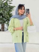 مانتو پانچ سر آستین بند کد 7872 - تصویر 9