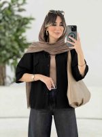 مانتو برش دار جلو پیله کد 7873 - تصویر 9