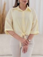شومیز گره ای راه راه کد 7861 - تصویر 11