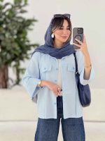 مانتو جیب نما برش دار خاطره کد 7867 - تصویر 5