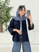 مانتو جیب نما برش دار خاطره کد 7867 - تصویر 4