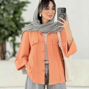 مانتو جیب نما برش دار خاطره کد 7867