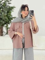 مانتو جیب نما برش دار خاطره کد 7867 - تصویر 12