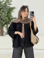 مانتو جیب نما برش دار خاطره کد 7867 - تصویر 13
