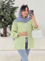 مانتو جلو چین برش دار کد 7869 - تصویر 18
