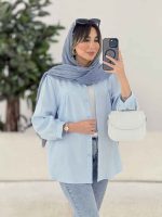 مانتو جلو چین برش دار کد 7869 - تصویر 22