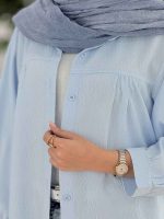 مانتو جلو چین برش دار کد 7869 - تصویر 16