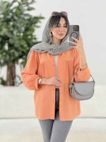 مانتو جلو چین برش دار کد 7869 - تصویر 14
