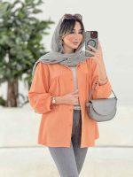 مانتو جلو چین برش دار کد 7869 - تصویر 6